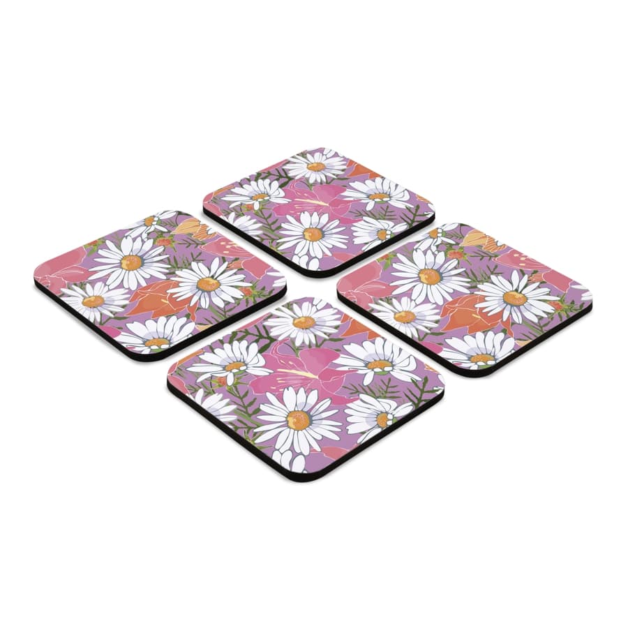 Camomile 4 piece Coaster Set 3.75" x 3.75"