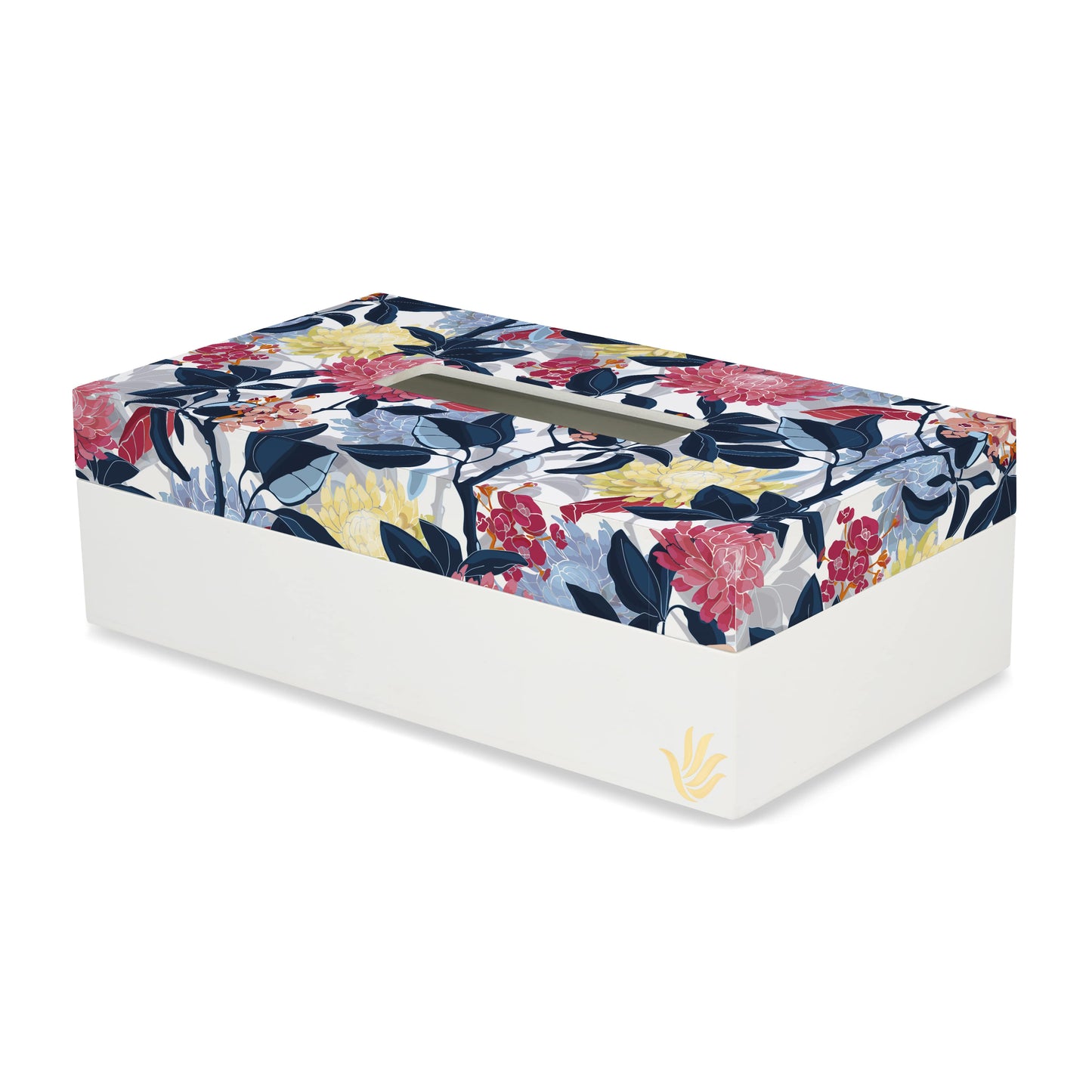 Mia Floral Tissue Box 9" x 5" x 2.75" Ht. - Main Image