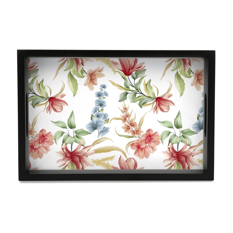 Magnolia Serving Tray with Cutout Handles (Wood) 8" x 12"
