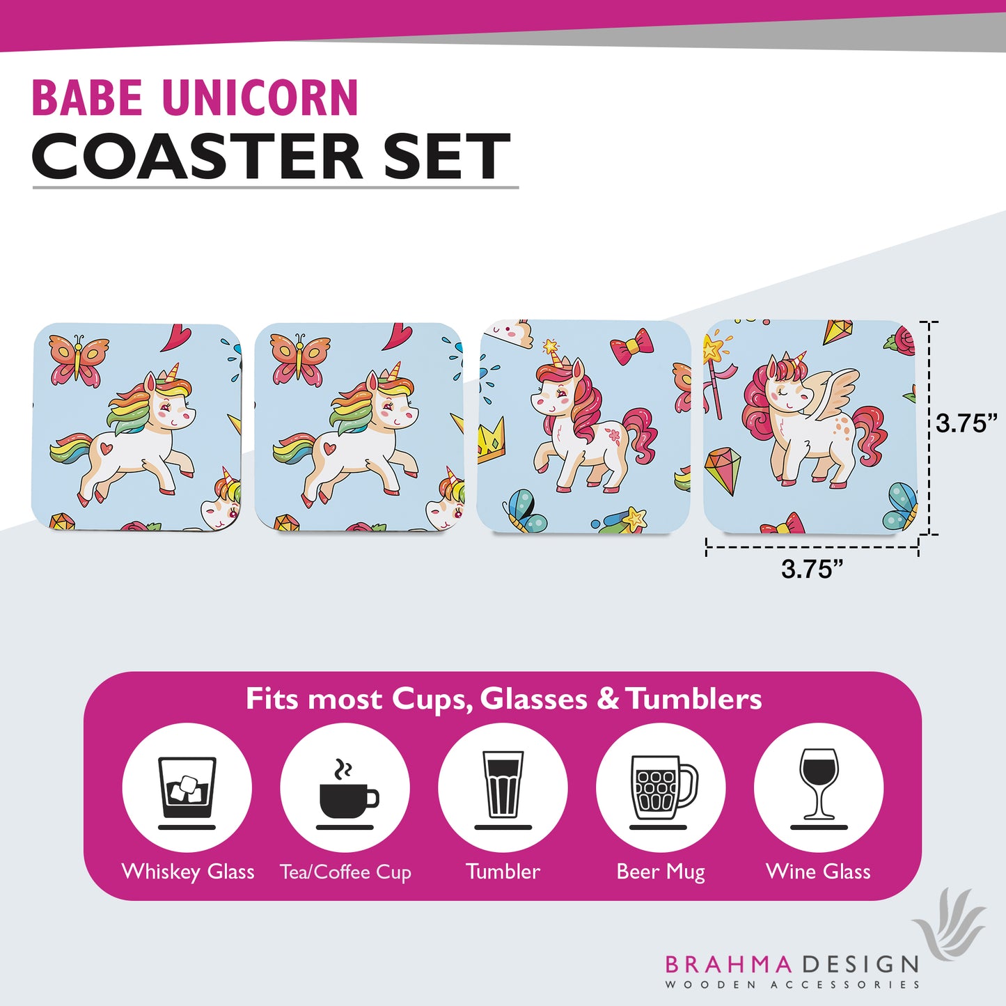 Babe Unicorn Coaster