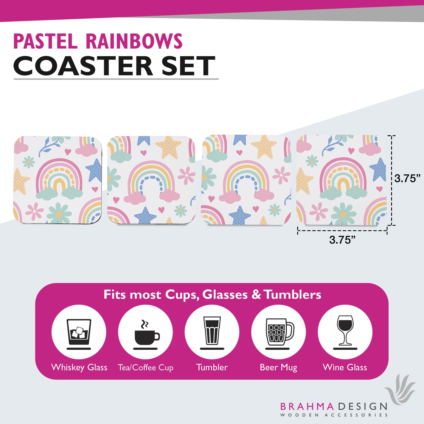 Pastel Rainbow Coaster