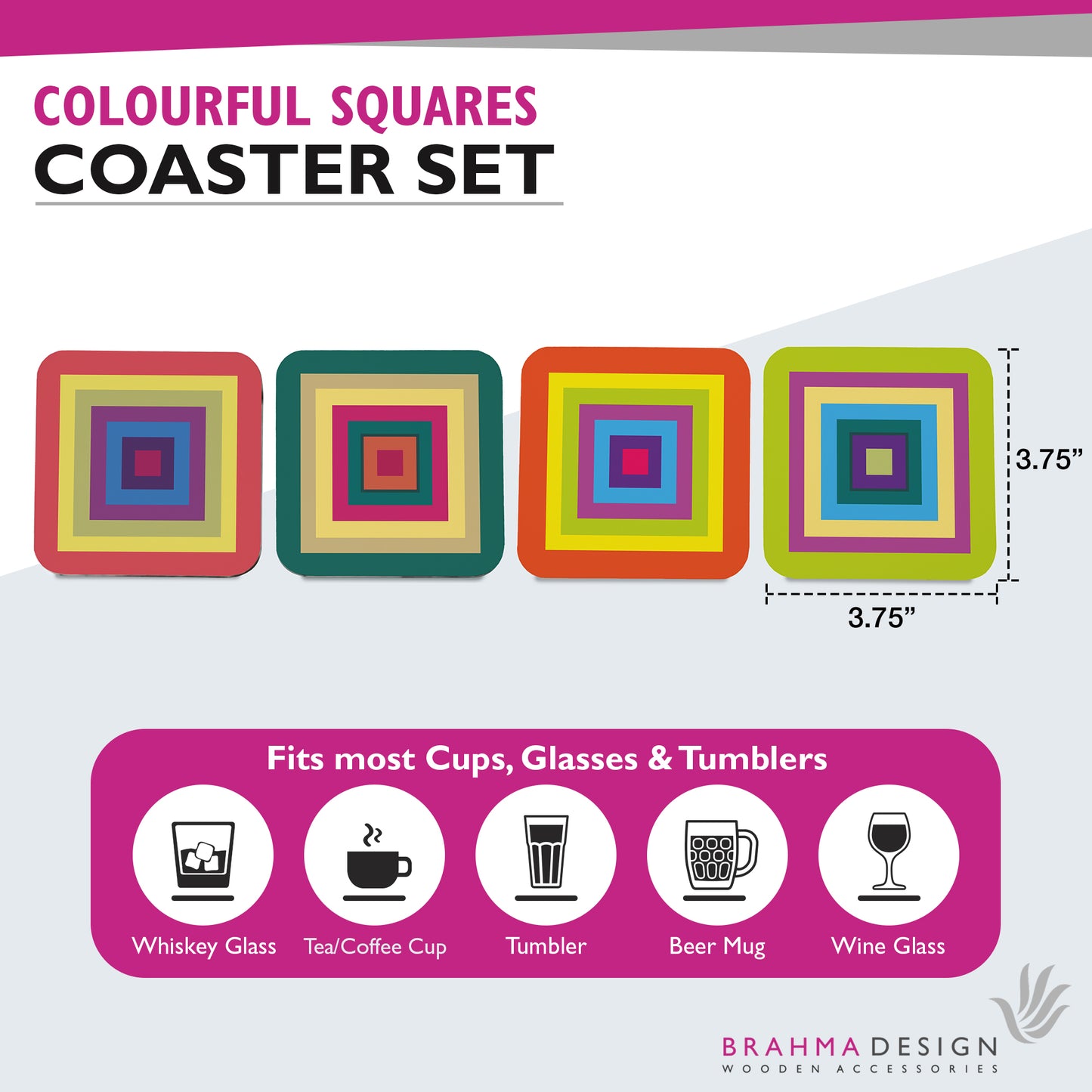 ColorfulSq Coaster