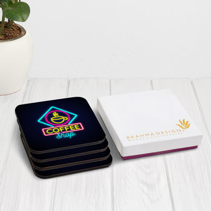 Neon Coffee Coaster
