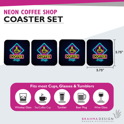 Neon Coffee Coaster