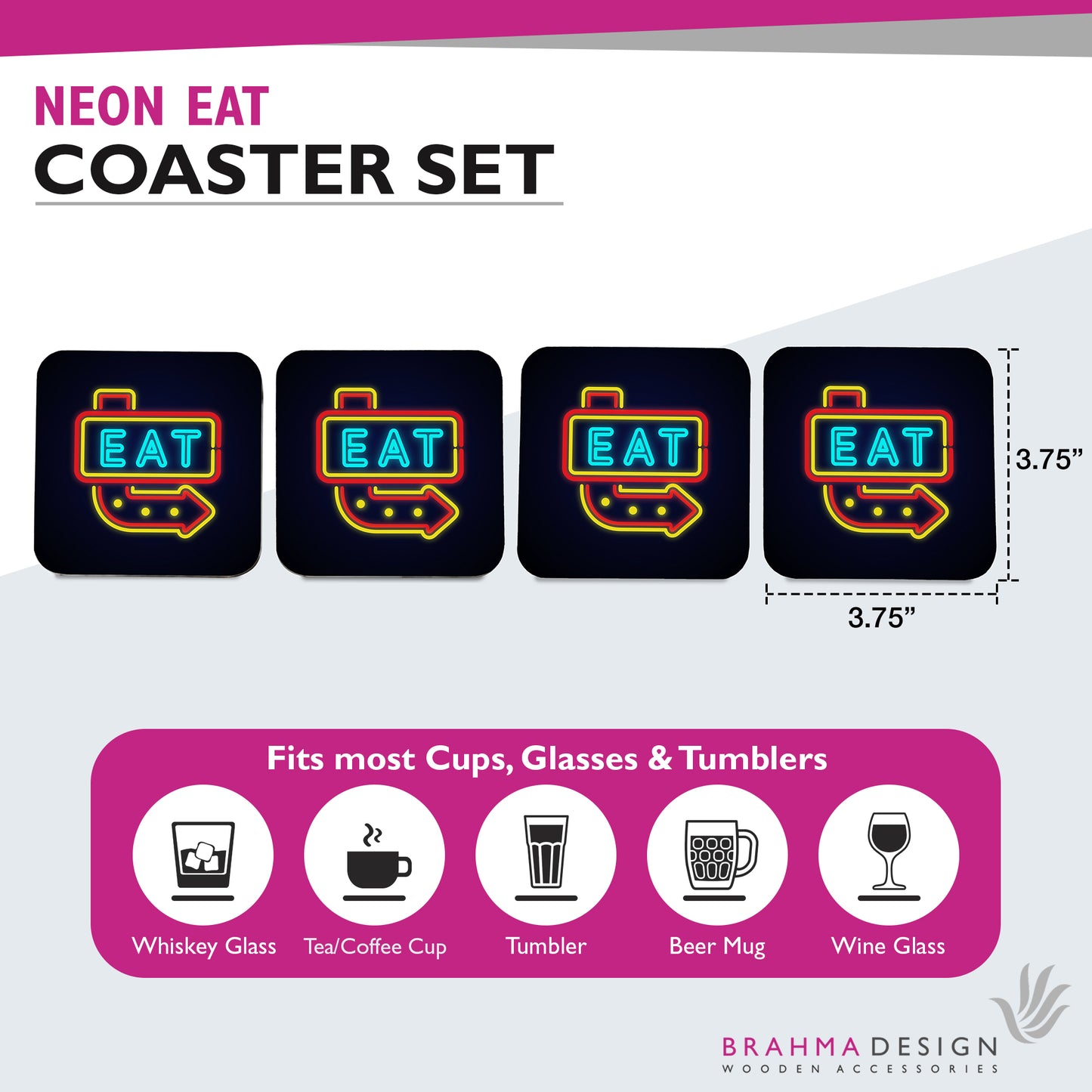 Neon Eat Coaster