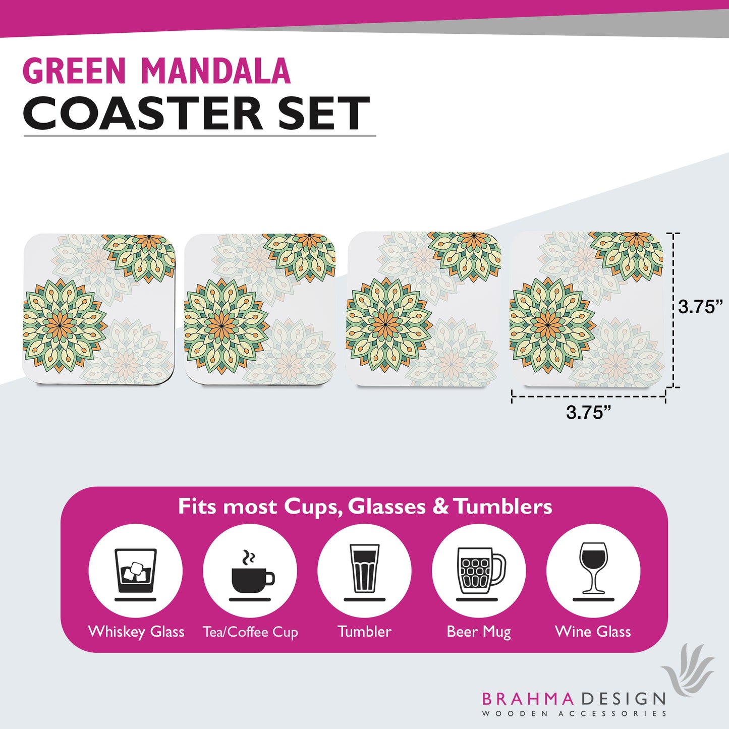 GreenMandala Coaster