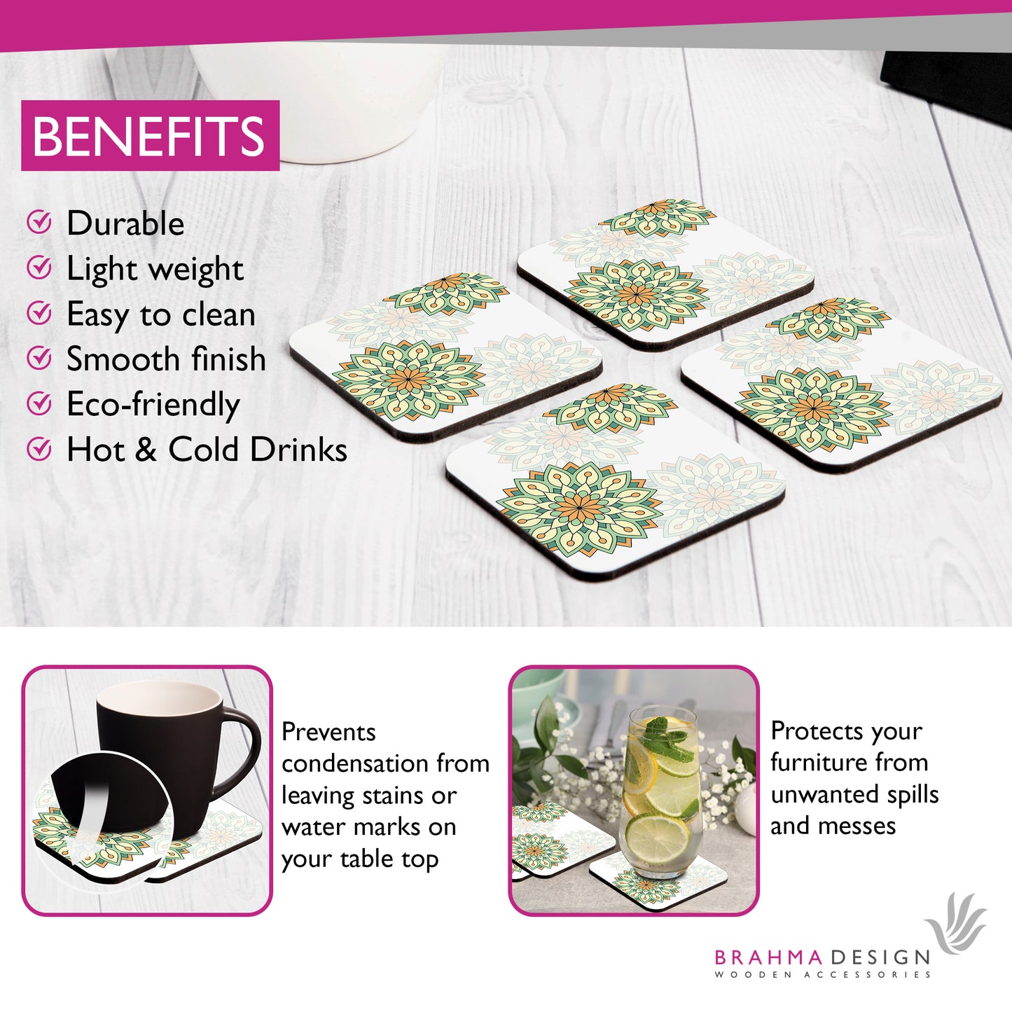GreenMandala Coaster