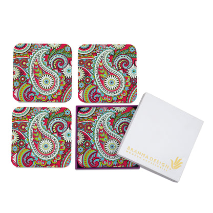 Pink Paisley Coaster