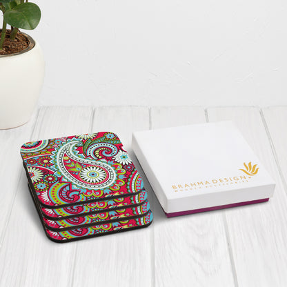 Pink Paisley Coaster