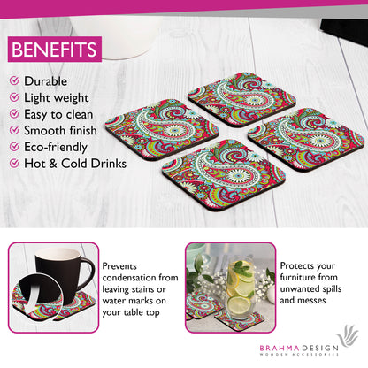 Pink Paisley Coaster