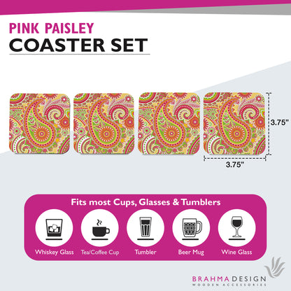 Yellow Paisley Coaster