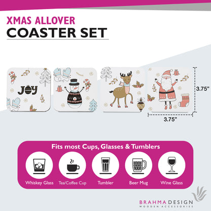 Xmas Allover Coaster