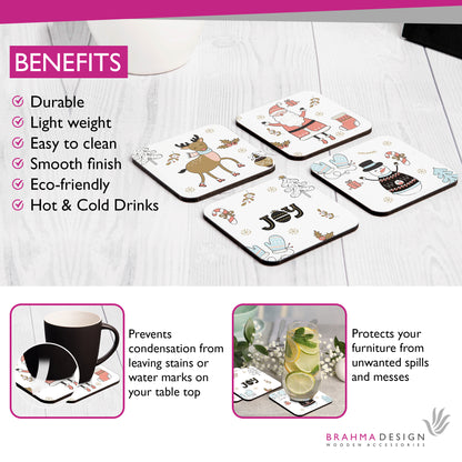 Xmas Allover Coaster