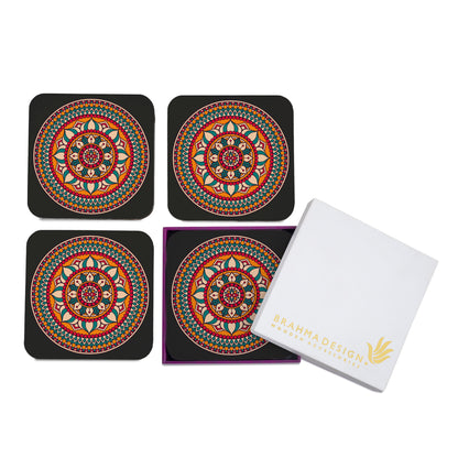 Red Mandala Coaster