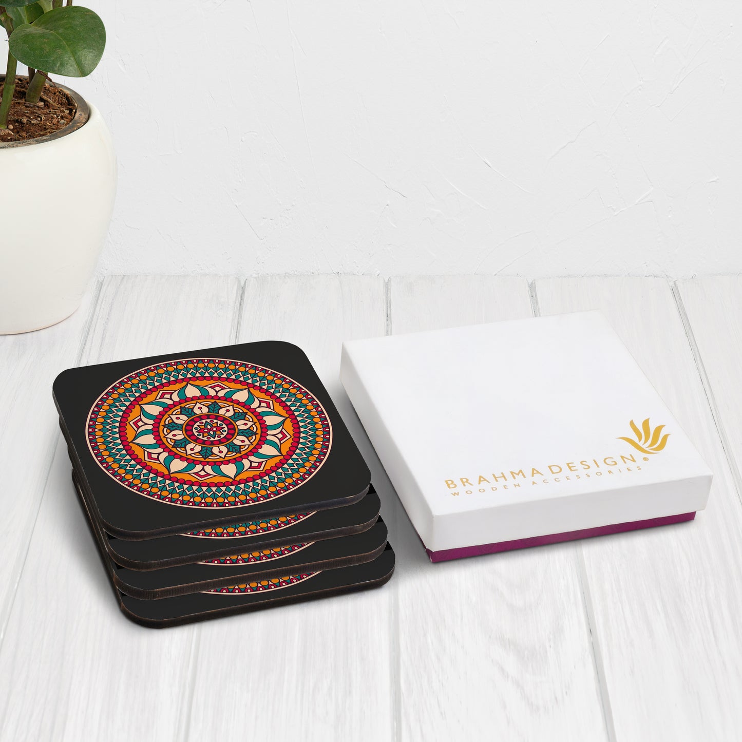Red Mandala Coaster