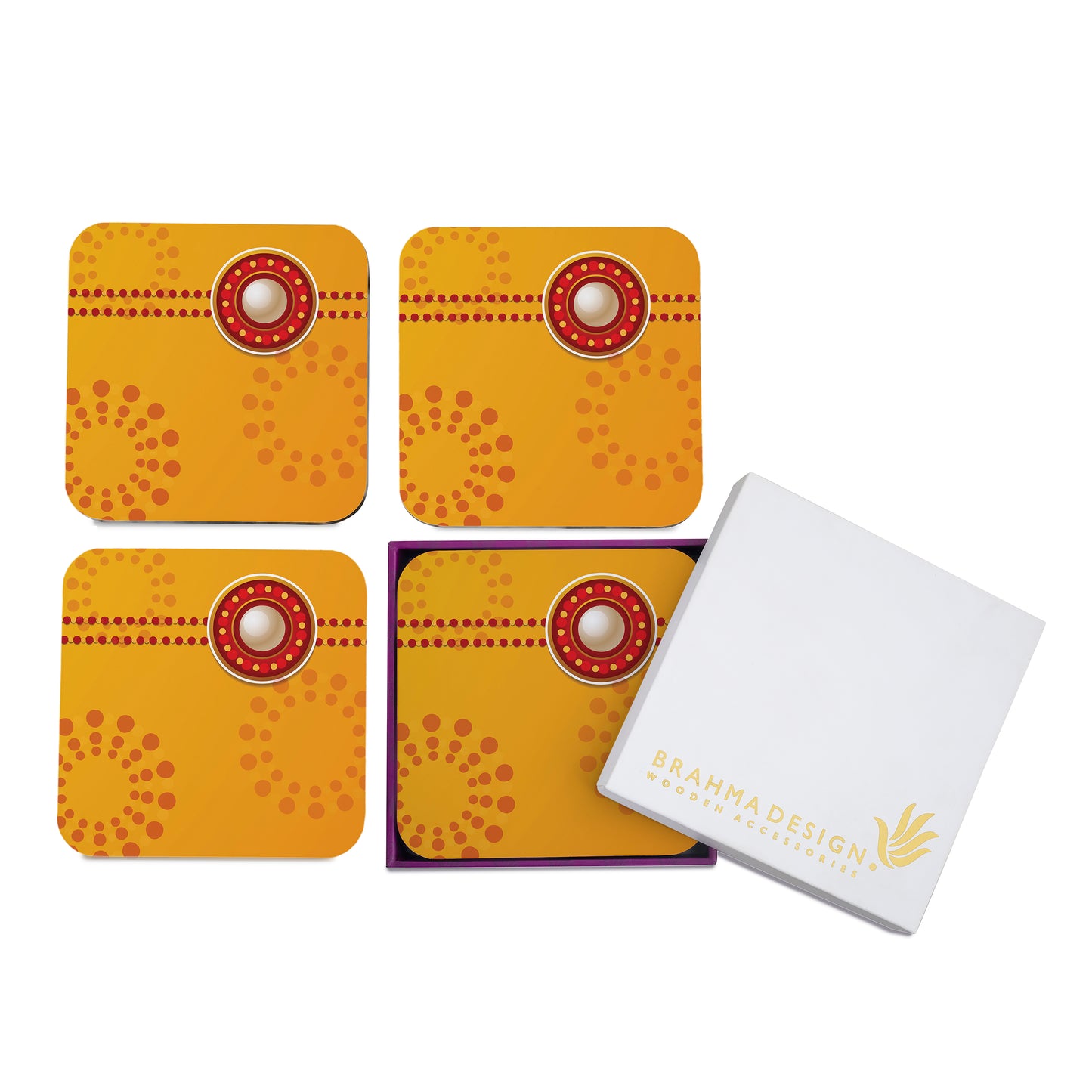 Yellow Raksha Coaster