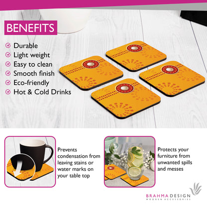 Yellow Raksha Coaster