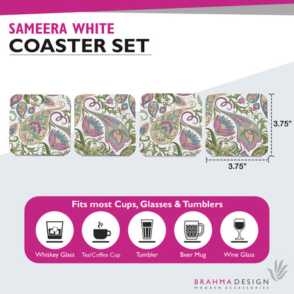 Sameera White Coaster