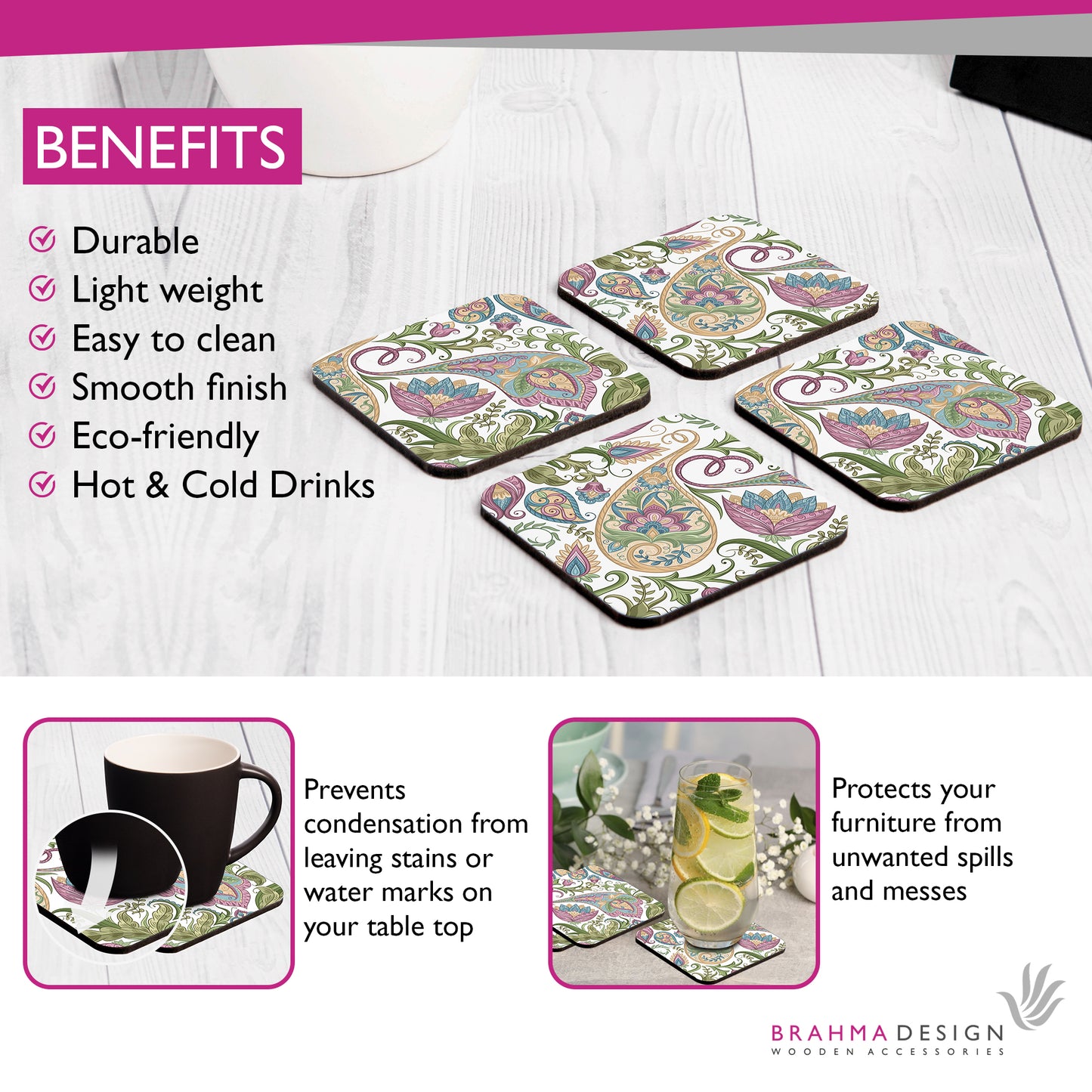 Sameera White Coaster