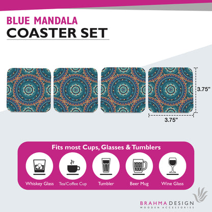 BlueMandala Coaster