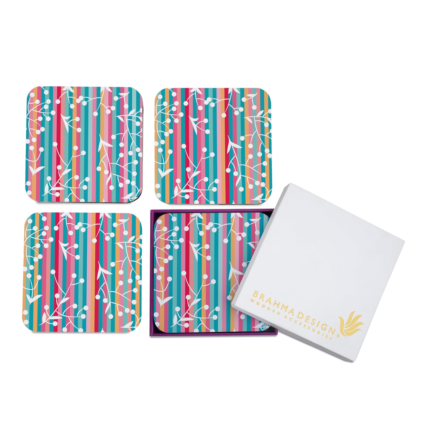 Flr Stripes Coaster