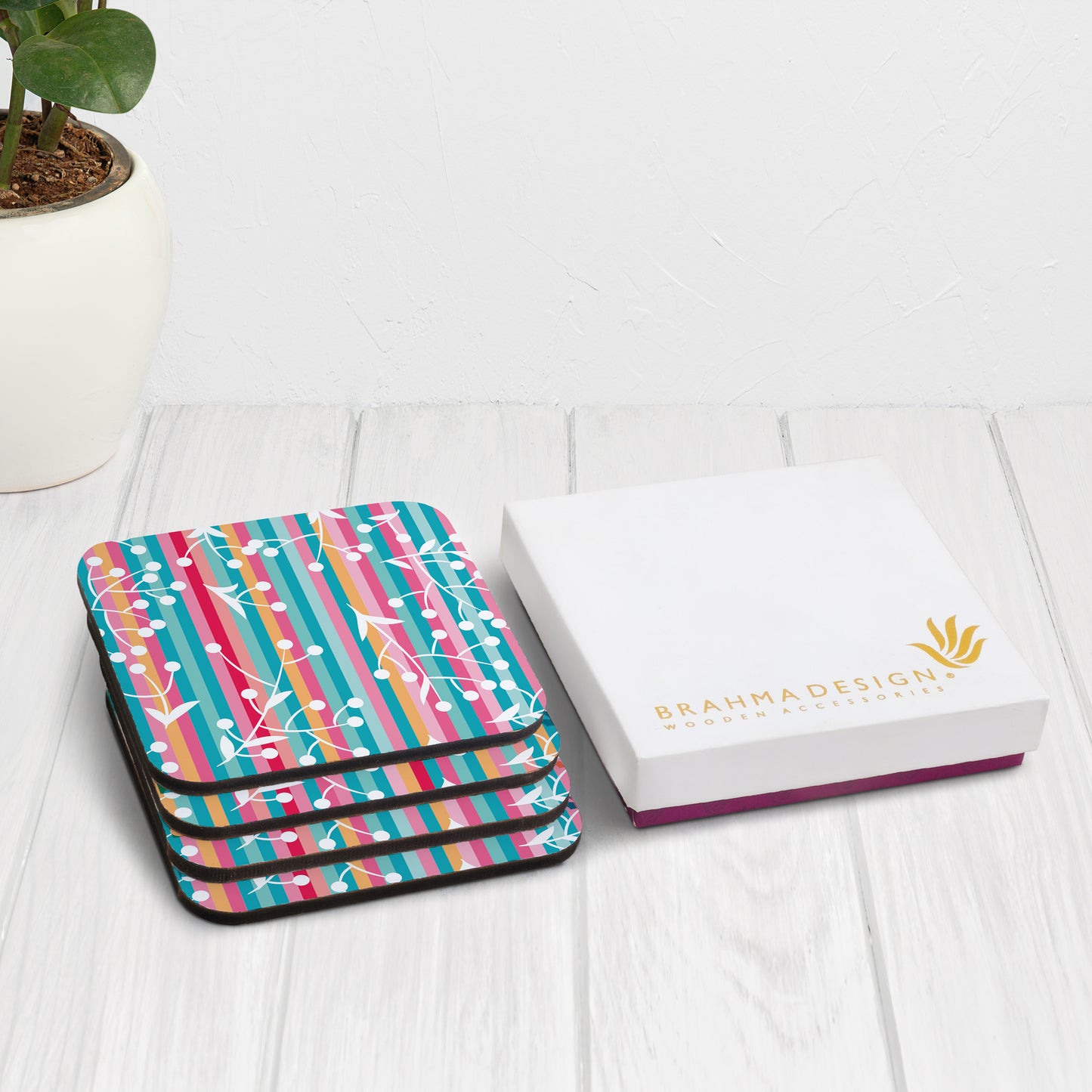 Flr Stripes Coaster