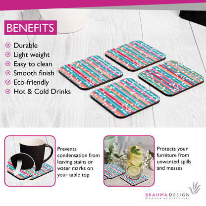 Flr Stripes Coaster