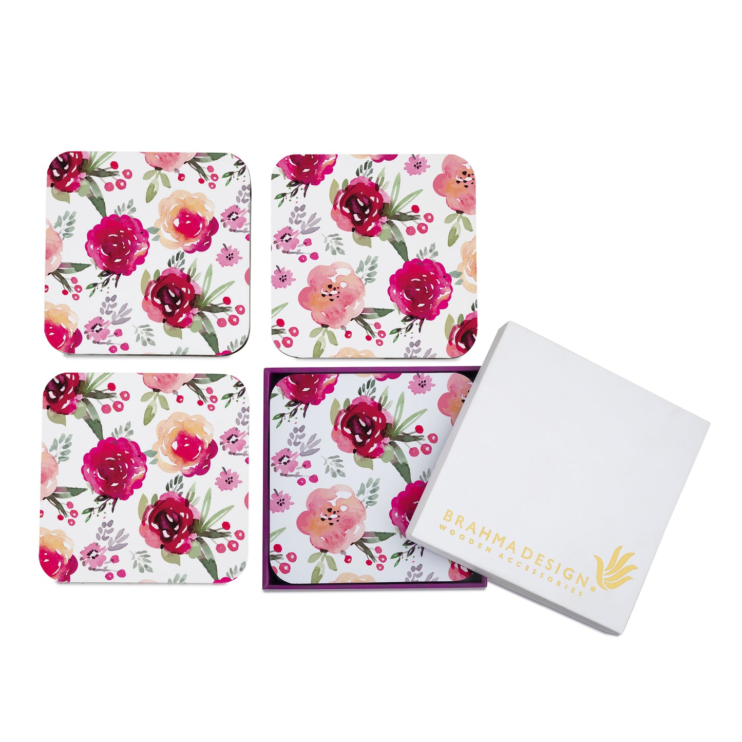 Pink Flr Coaster