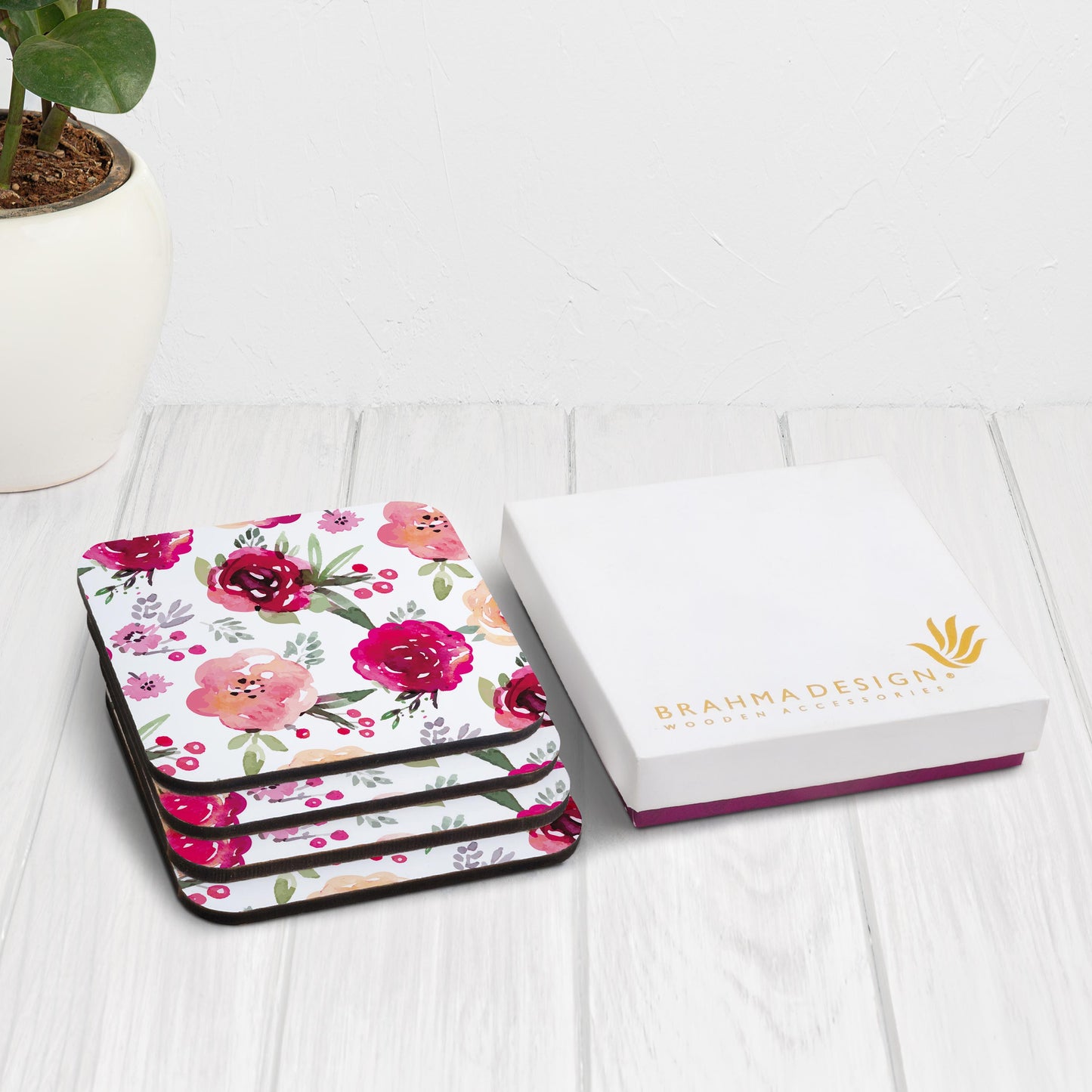 Pink Flr Coaster