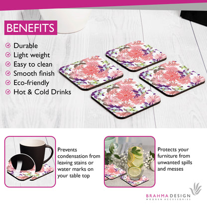 Pink Aster Coaster