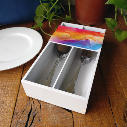 Watercolor Cutlery Tray