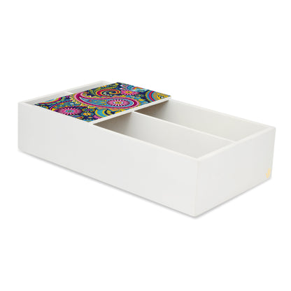 Blue Paisley Cutlery Tray