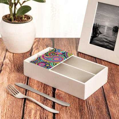Blue Paisley Cutlery Tray