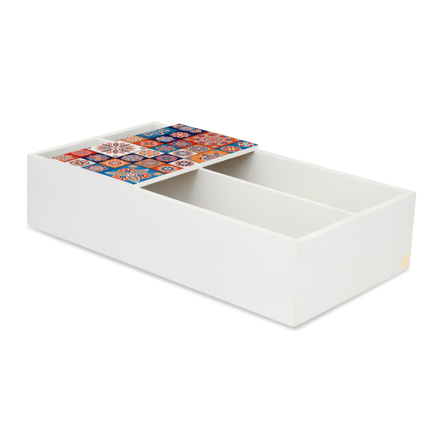 Floral Tiles Cutlery Tray