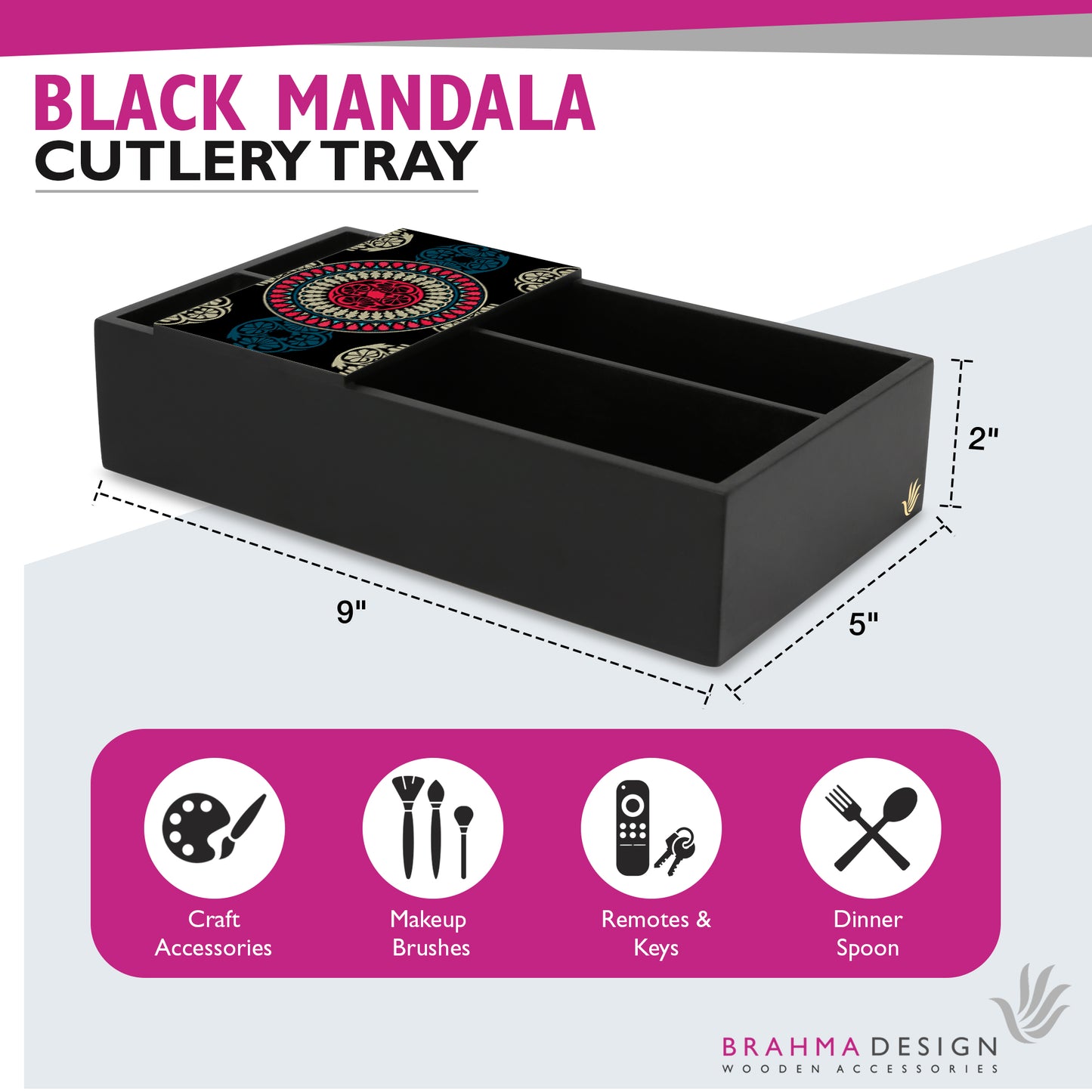 BlackMandala Cutlery Tray