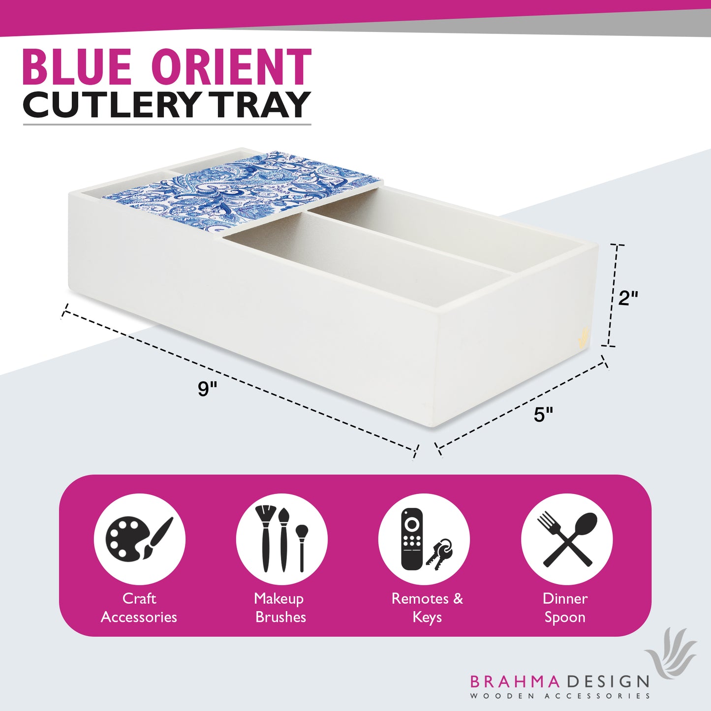 Blue Orient Cutlery Tray