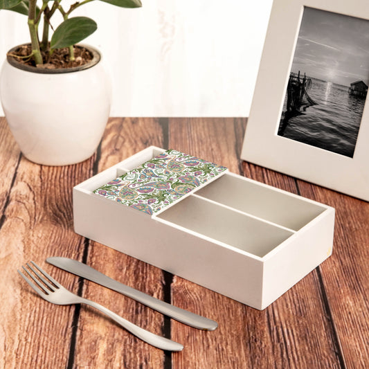 Sameera White Cutlery Tray
