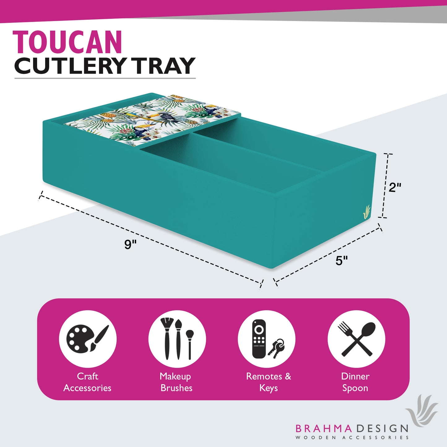 Toucan Cutlery Tray
