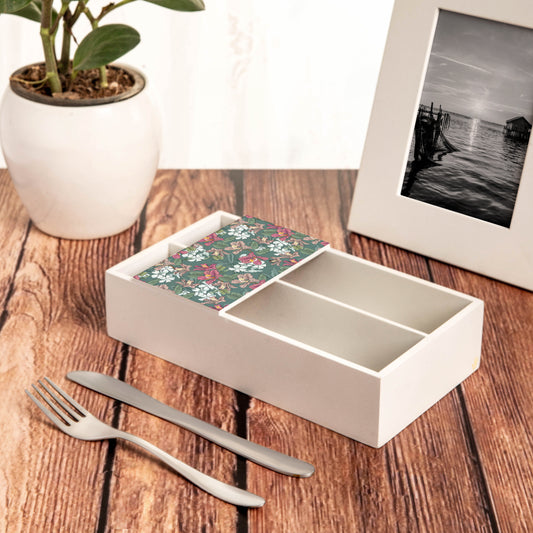 Vntg Jasmine Cutlery Tray