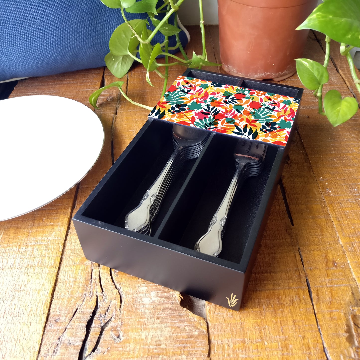AutumnLeaves Cutlery Tray