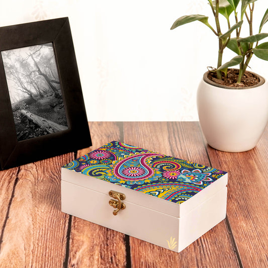 Blue Paisley Gift Box-M