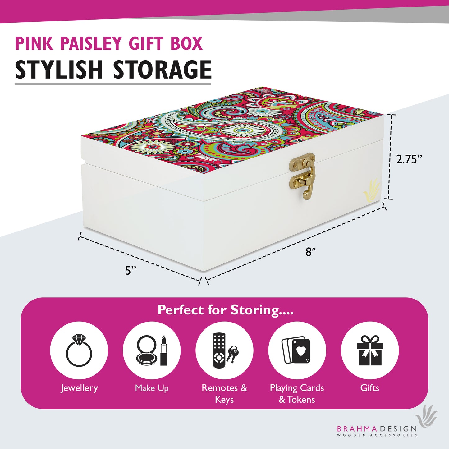 Pink Paisley Gift Box-M