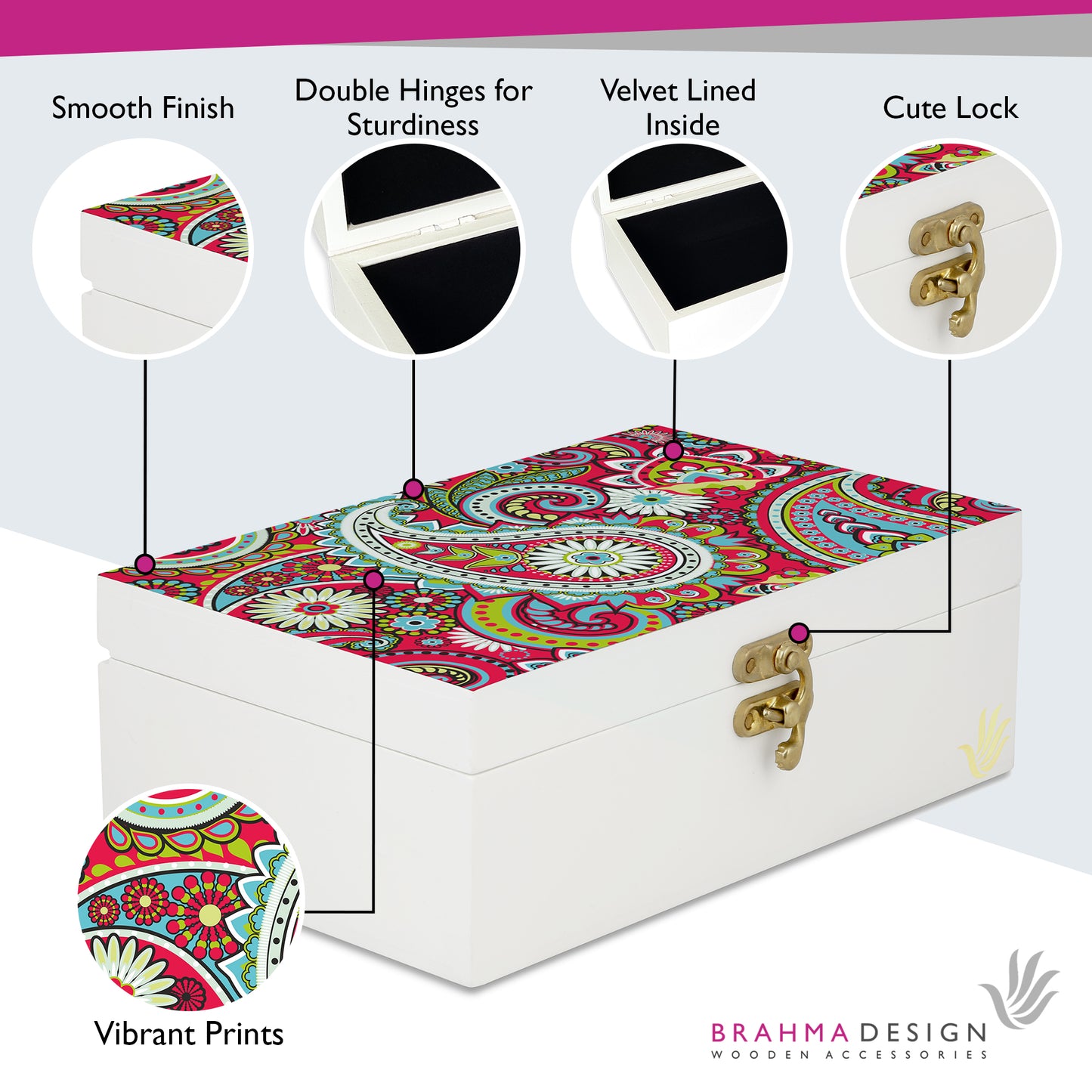 Pink Paisley Gift Box-M