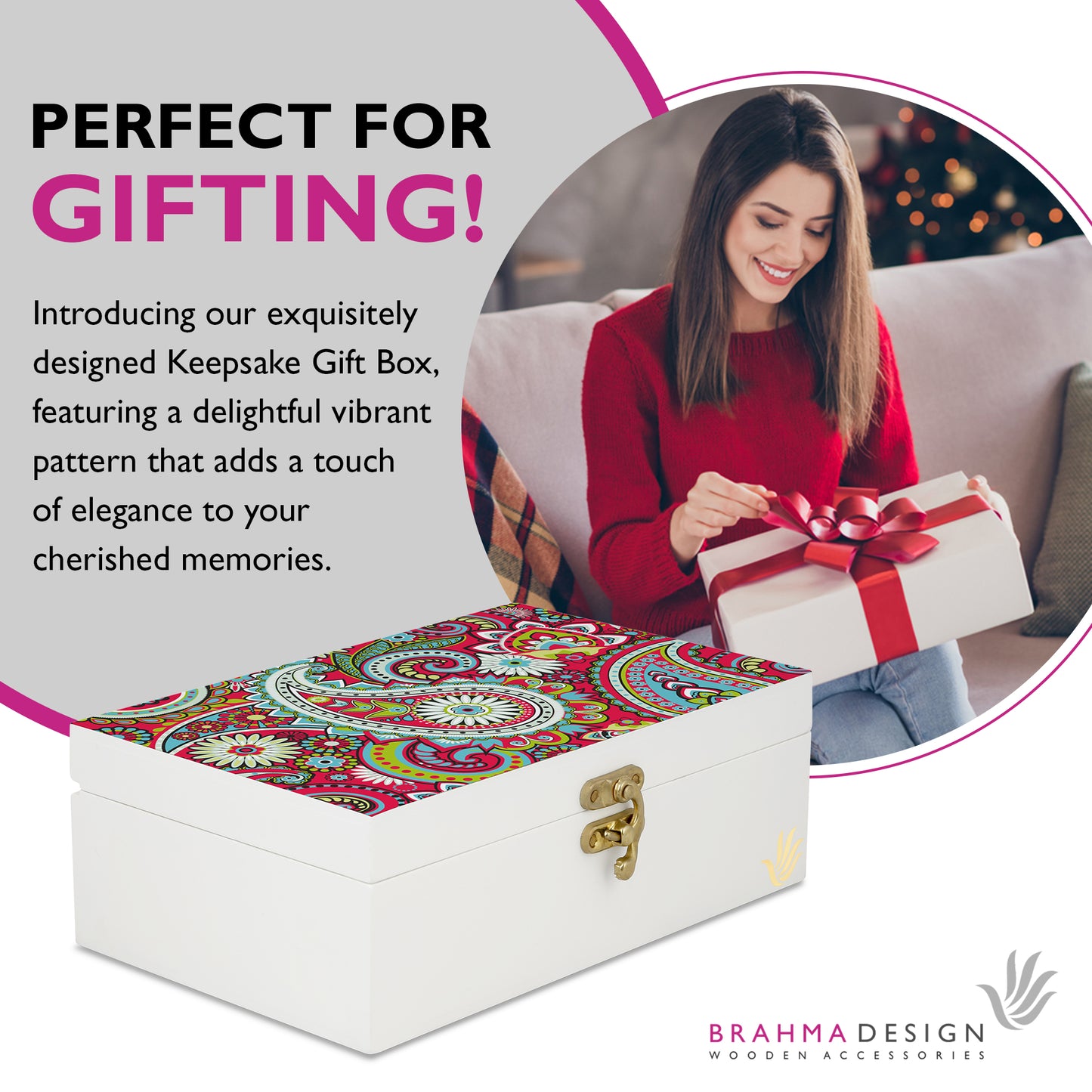Pink Paisley Gift Box-M