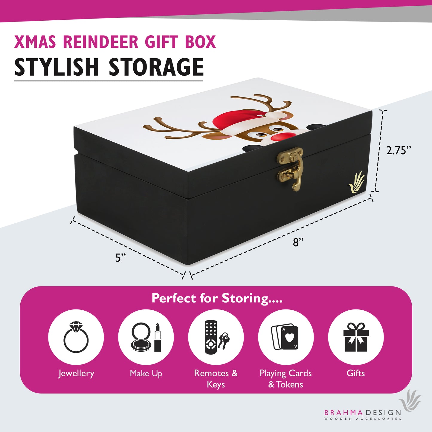 Xmas Reindeer Gift Box-M
