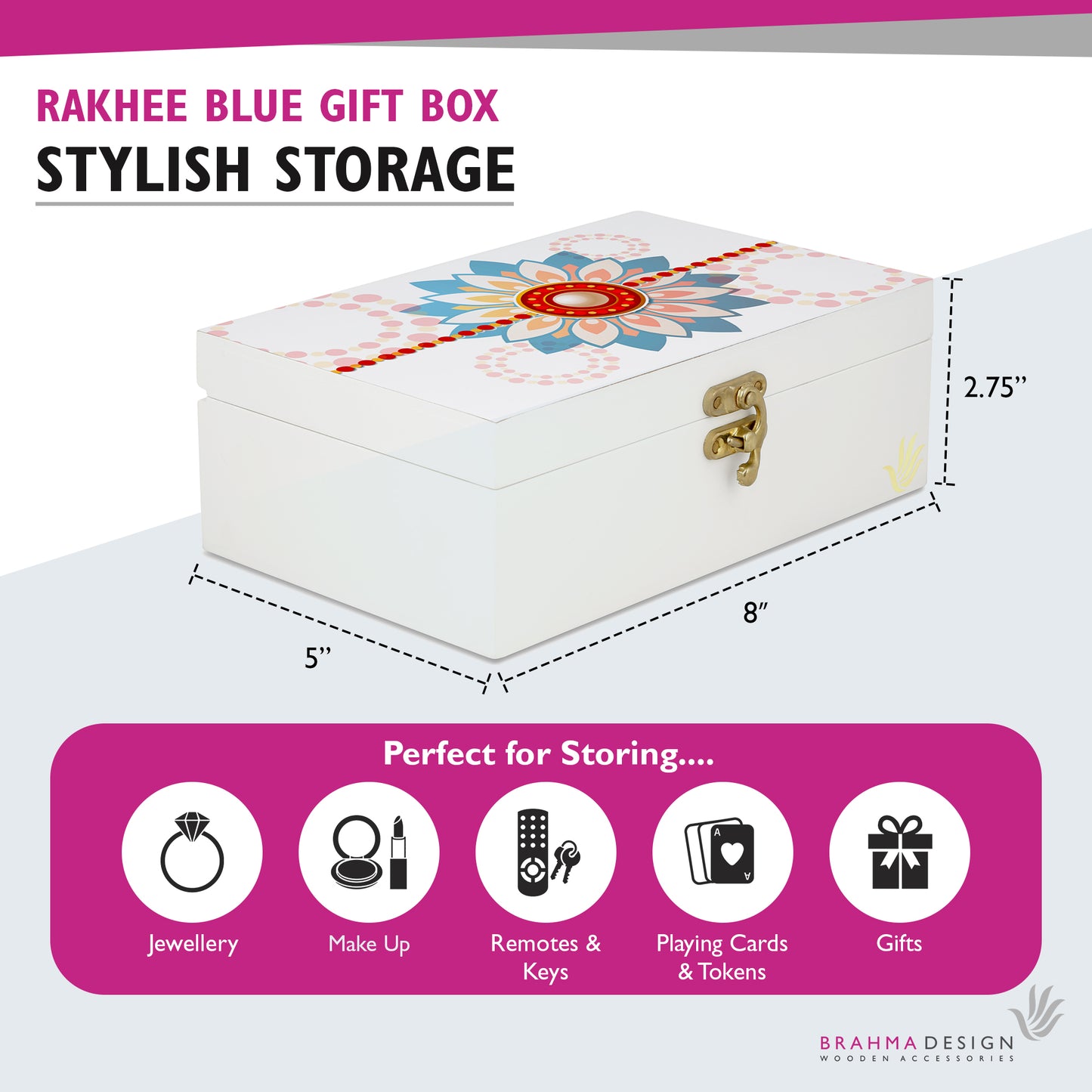 Rakhee Blue Gift Box-M