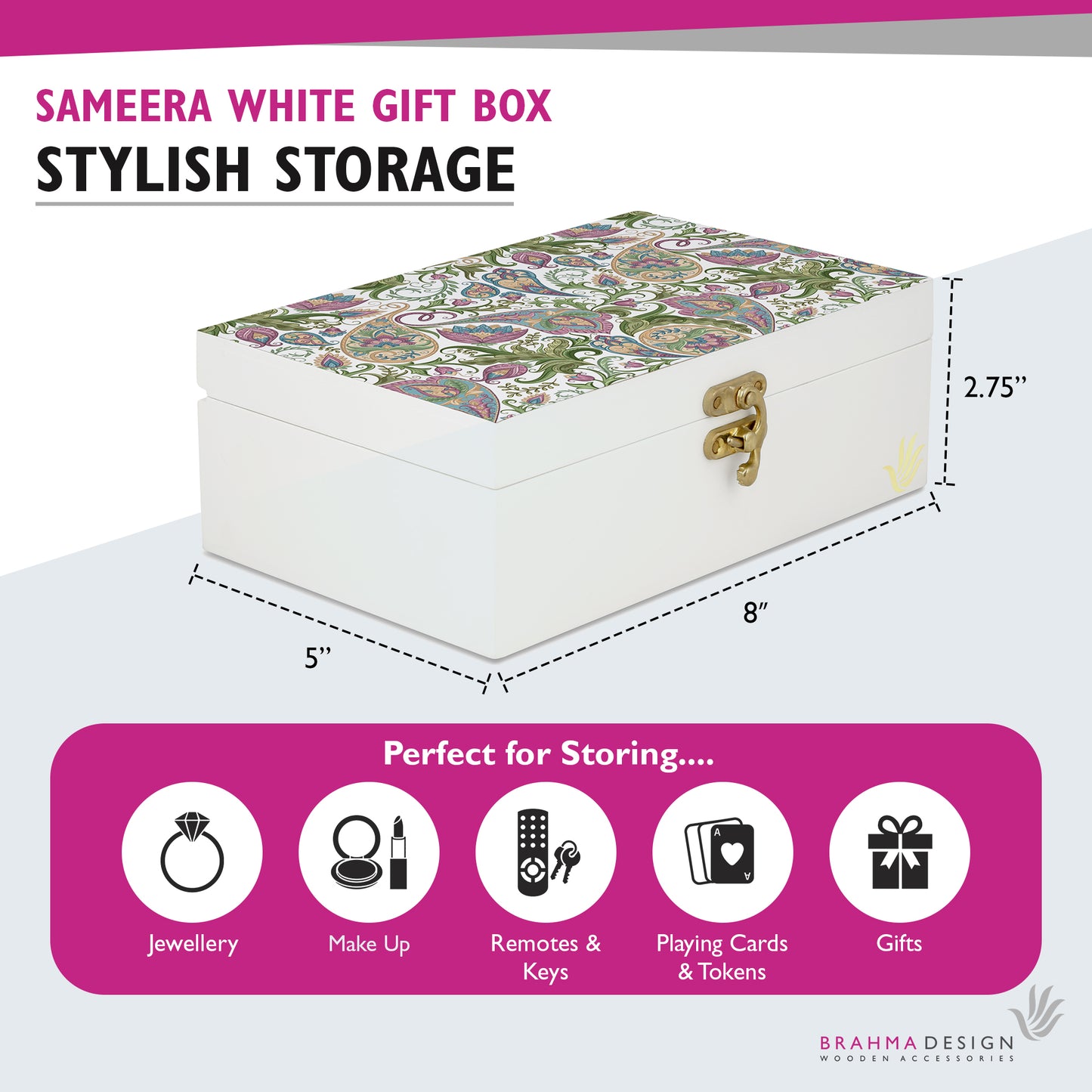 Sameera White Gift Box-M