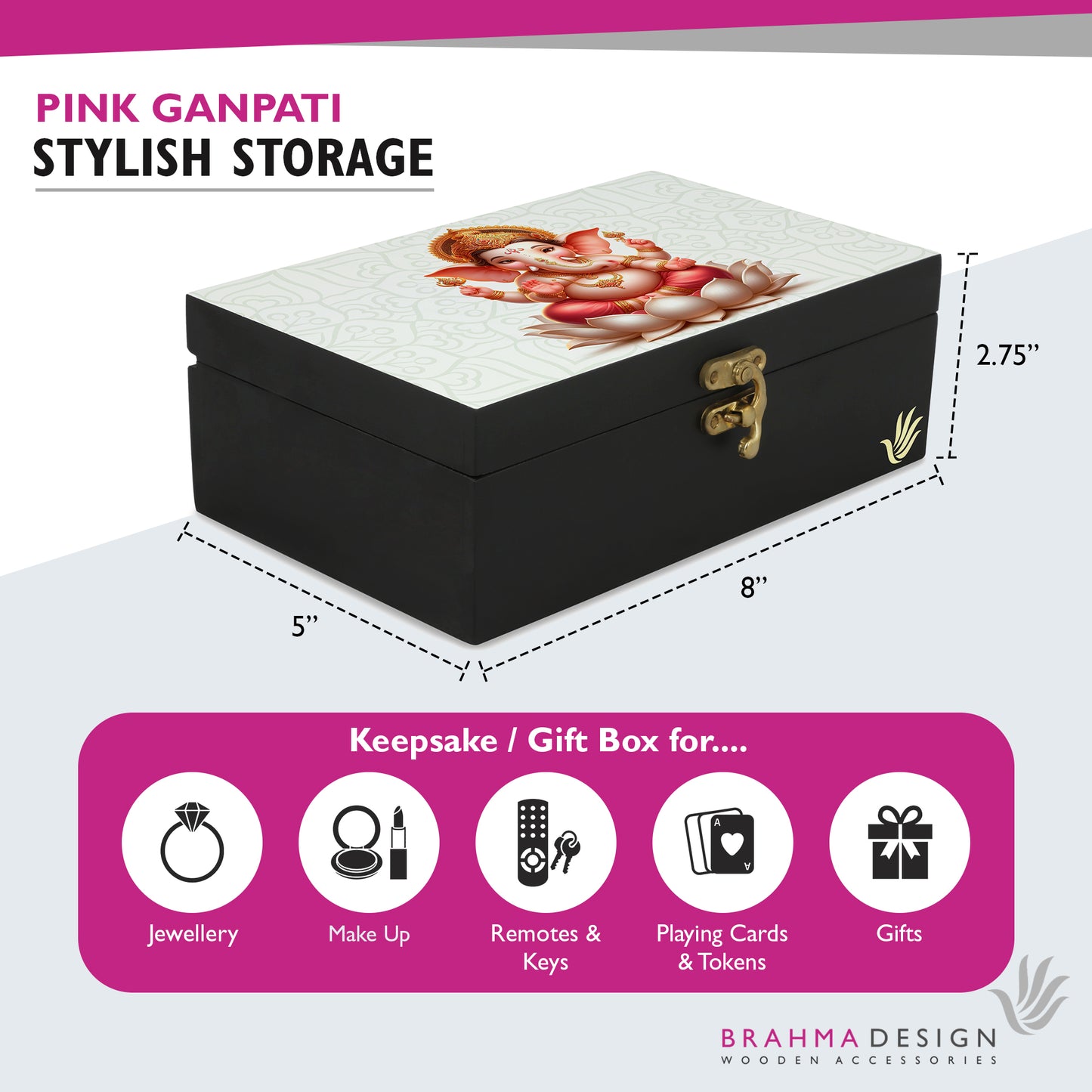 Pink Ganpati Gift Box-M