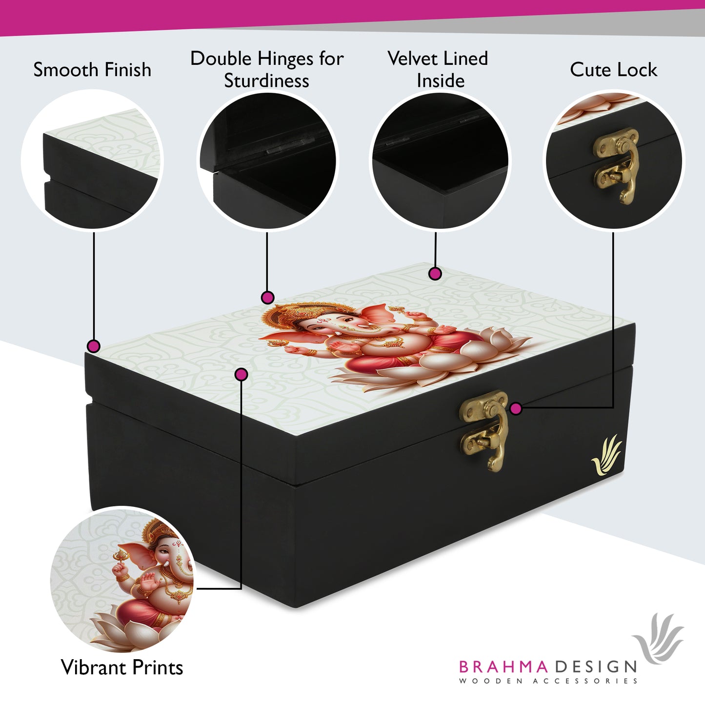 Pink Ganpati Gift Box-M