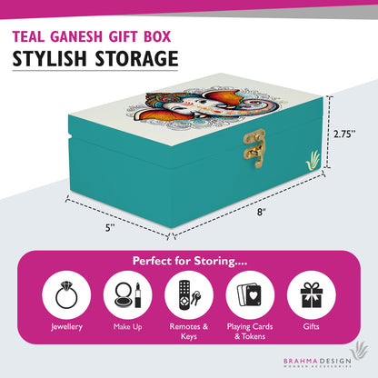 Teal Ganesh Gift Box-M
